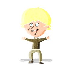 cartoon happy boy laughing N2