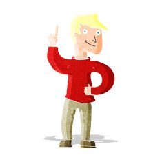 cartoon man with great idea N13