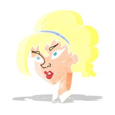 cartoon pretty woman N23