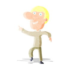cartoon happy man dancing N4
