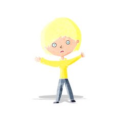 cartoon worried woman N7