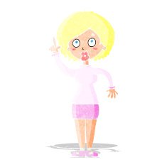 cartoon woman with idea N18