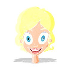 cartoonhappy woman