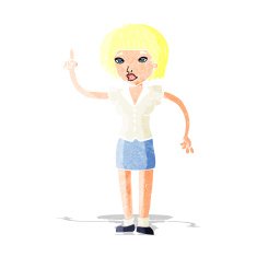 cartoon woman with idea N19