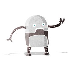 Funny Cartoon Robot N7