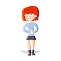 cartoon friendly woman N7