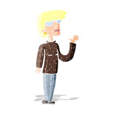 cartoon woman wearing spectacles N7