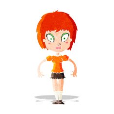 cartoon pretty girl N18