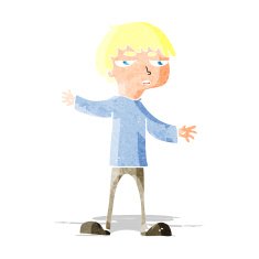 cartoon annoyed boy N3