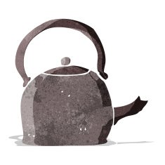cartoon old kettle