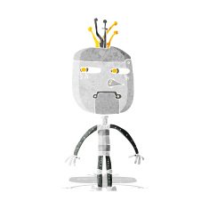 Funny Cartoon Robot N8