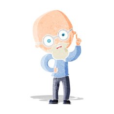 cartoon old man N13