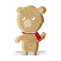 cartoon teddy bear N114