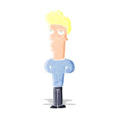 cartoon bored man N8