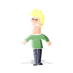 cartoon happy man N52
