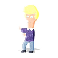 cartoon man gesturing wildly