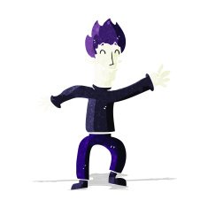 cartoon happy vampire man N2