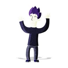 cartoon happy vampire man N3