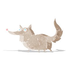 cartoon little wolf N40