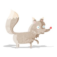 cartoon wolf cub N3