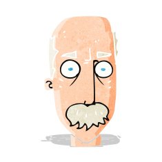 Cartoon Man With Mustache N22
