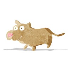 cartoon happy little dog