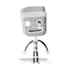 cartoon funny robot N16