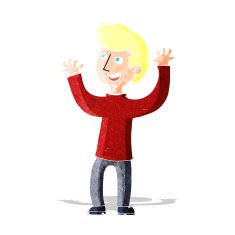 cartoon happy man N54