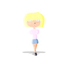 cartoon shy woman N5