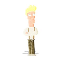cartoon unimpressed man