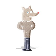 cartoon wolf man N6
