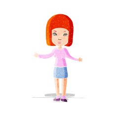 cartoon annoyed woman N21