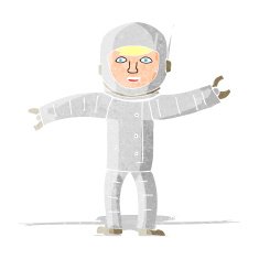 cartoon space man N20