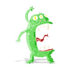 cartoon crazy monster N26