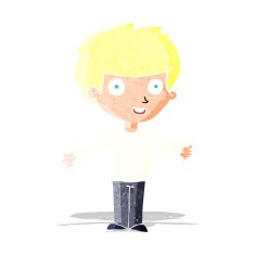 cartoon happy boy N29