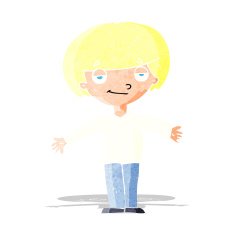 cartoon smug boy