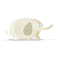 cartoon funny little elephant