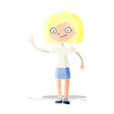 cartoon woman with idea N22