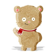 Cartoon Bear Waving N2