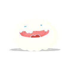 happy cartoon cloud N12