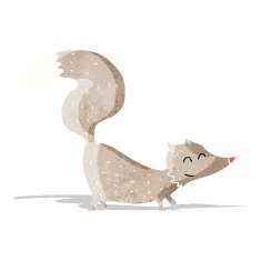cartoon little wolf N41