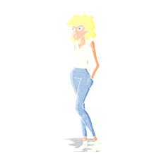 cartoon pretty woman N27
