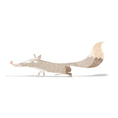 cartoon little wolf N43