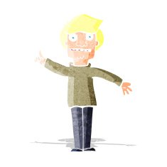 Cartoon Man Asking Question N41
