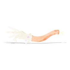 cartoon spooky victorian arm reaching