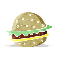 Cartoon Hamburger N7