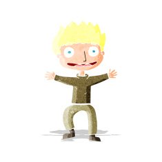cartoon grinning boy N5