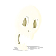 funny cartoon skull N17