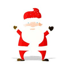cartoon stressed out santa