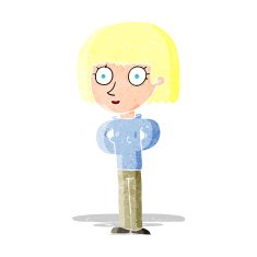 cartoon staring woman N3